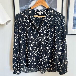Topshop Monochrome Speckled Blouse
